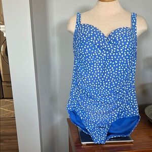Blue Polka Dot Swimsuit